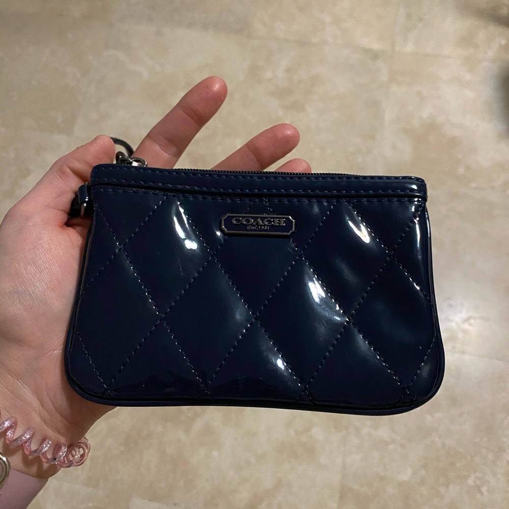 Coach Patent Leather Quilted wristlet